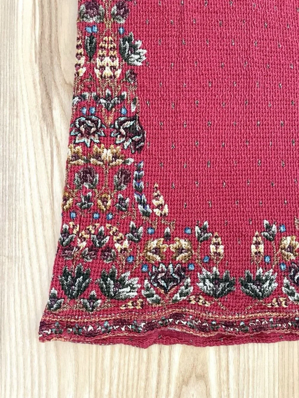 Farm Rio X Anthropologie Floral Stretch Midi Pencil Skirt Boho size Small